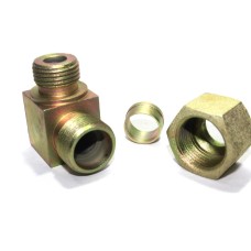 MS Male Stud Elbow Couplin Parallel Hydraulic Connector Single Ferrul Type Fittings. 90* Bend ('S' Series - Heavy Duty)